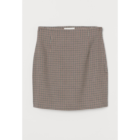 H&M Houndstooth Mini Skirt